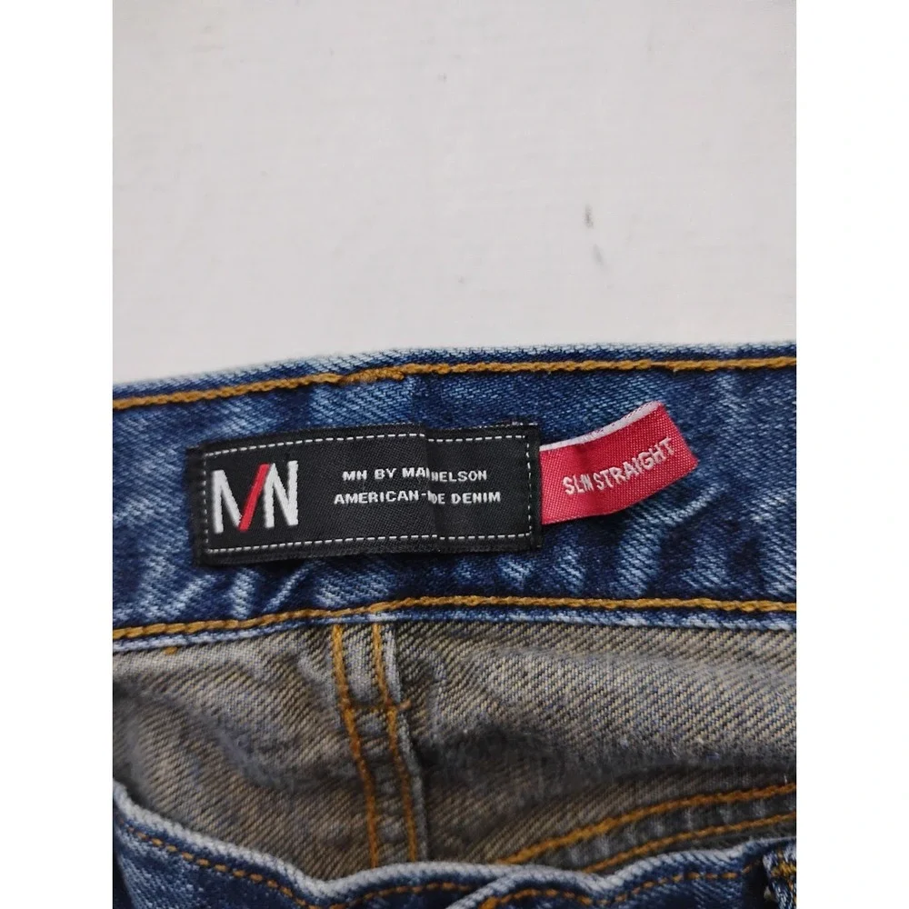 Marc Nelson‎ Slim Straight Button Fly Selvedge Denim Jeans Dark Wash 37 (32x28)
